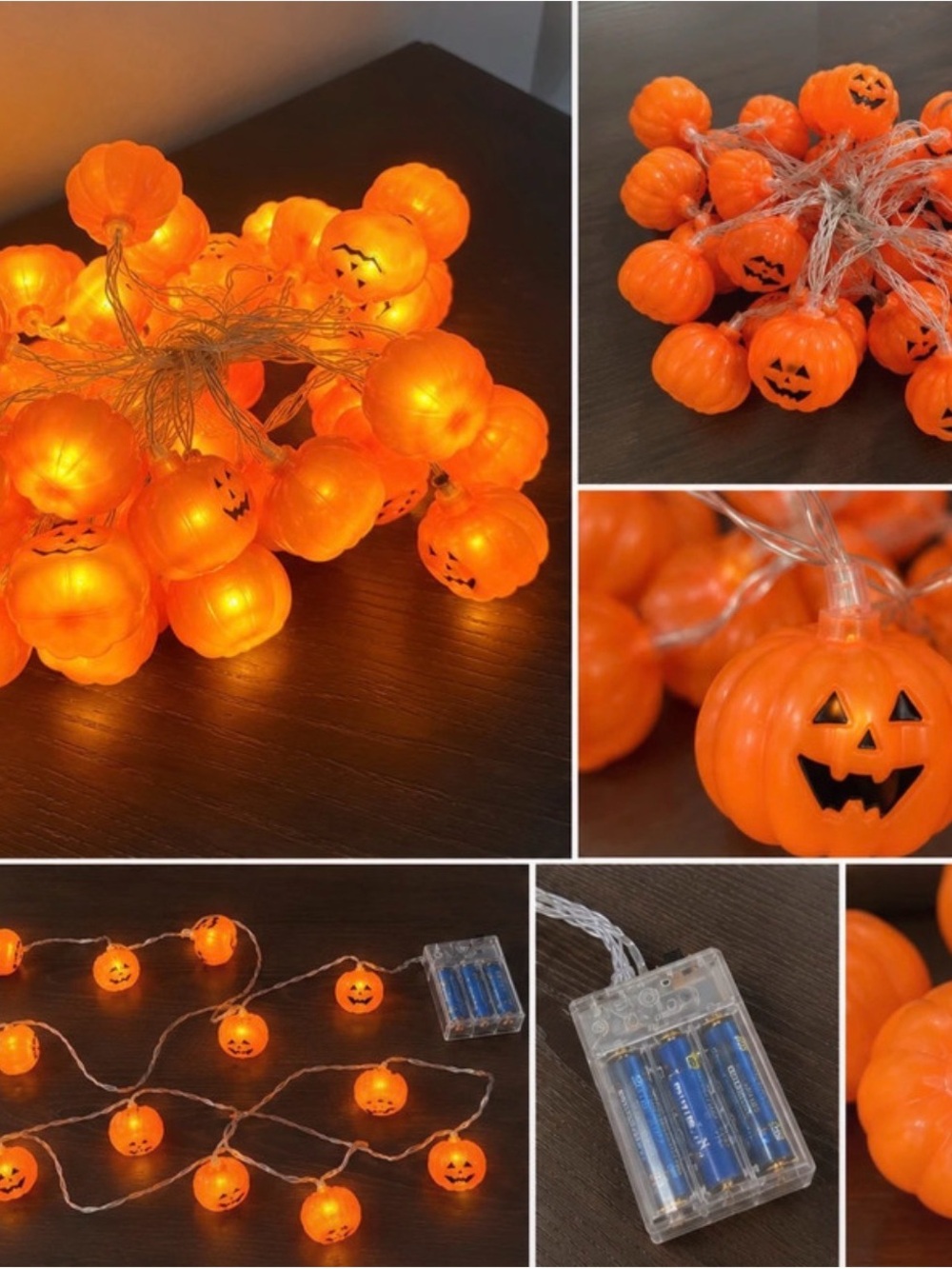 Special for Halloween Amazon Orange Pumpkin Jack-O'-Lantern LED String Lights